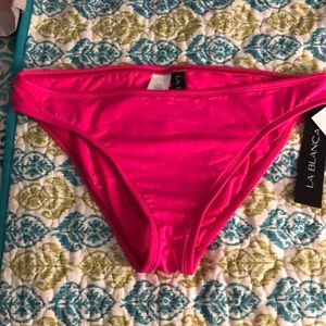 La Blanca hot pink bikini bottoms.